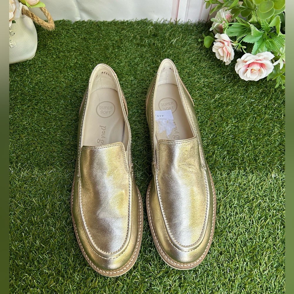 Paul Green Ada Loafer women Color: Platino Metallic Nappa Uk 6 US 8.5 New
